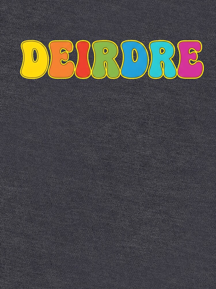 ❤️ Deirdre Personalized Name Wavy Retro Shirt, Coffee Mug, Sticker Gift by HelixPedia