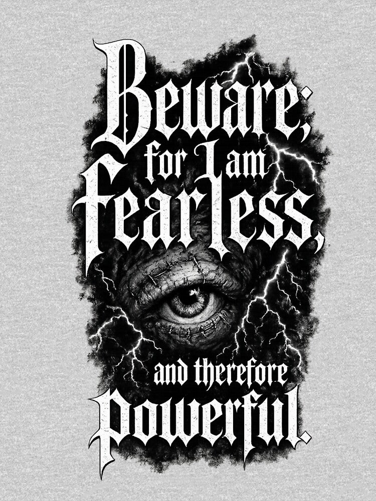 Frankenstein’s Defiance – Gothic Quote Illustration by Artpicto