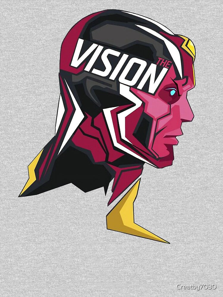 Retro The Vision T-Shirt Design PNG | Superhero Vector Graphic Clipart by Creatby7030
