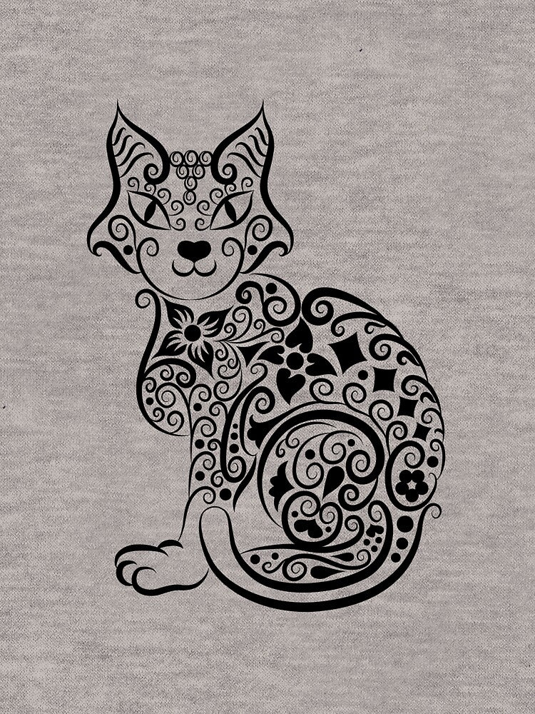 Cute hand drawn cat decoration pattern by josieburden