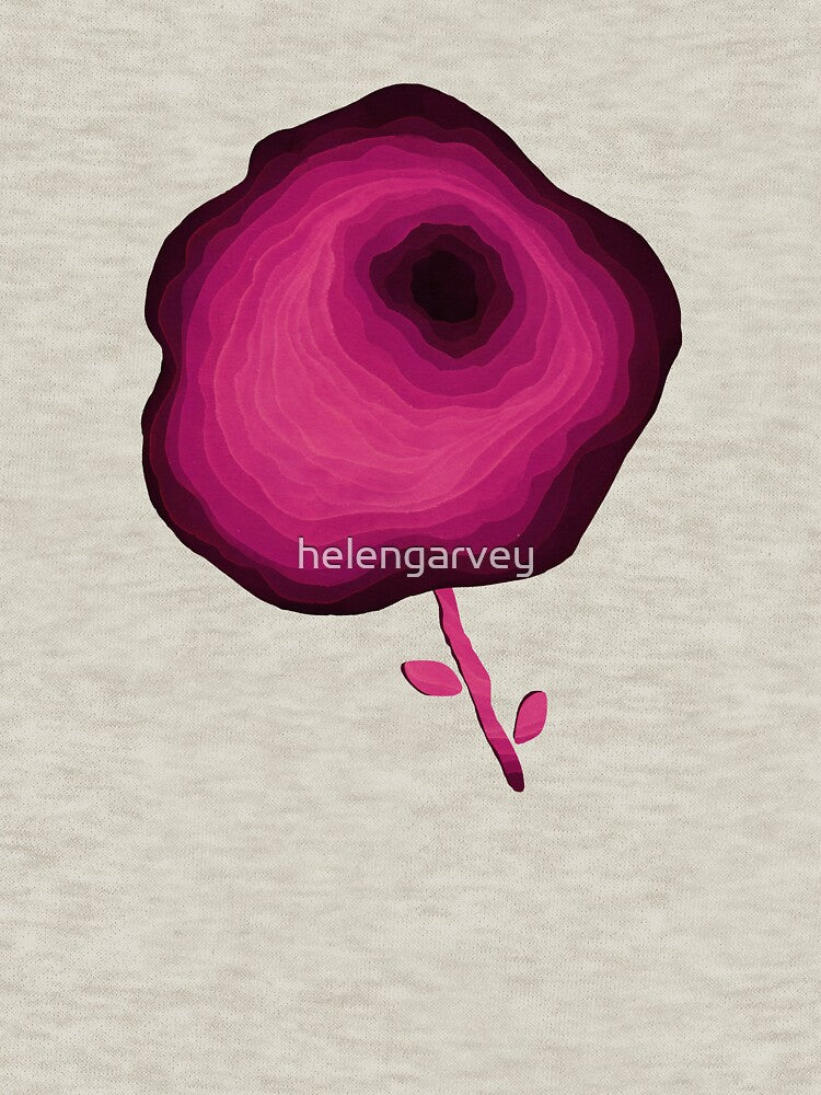 Quirky pink watercolour flower by helengarvey Unisex , , , Long Sleeve Tee