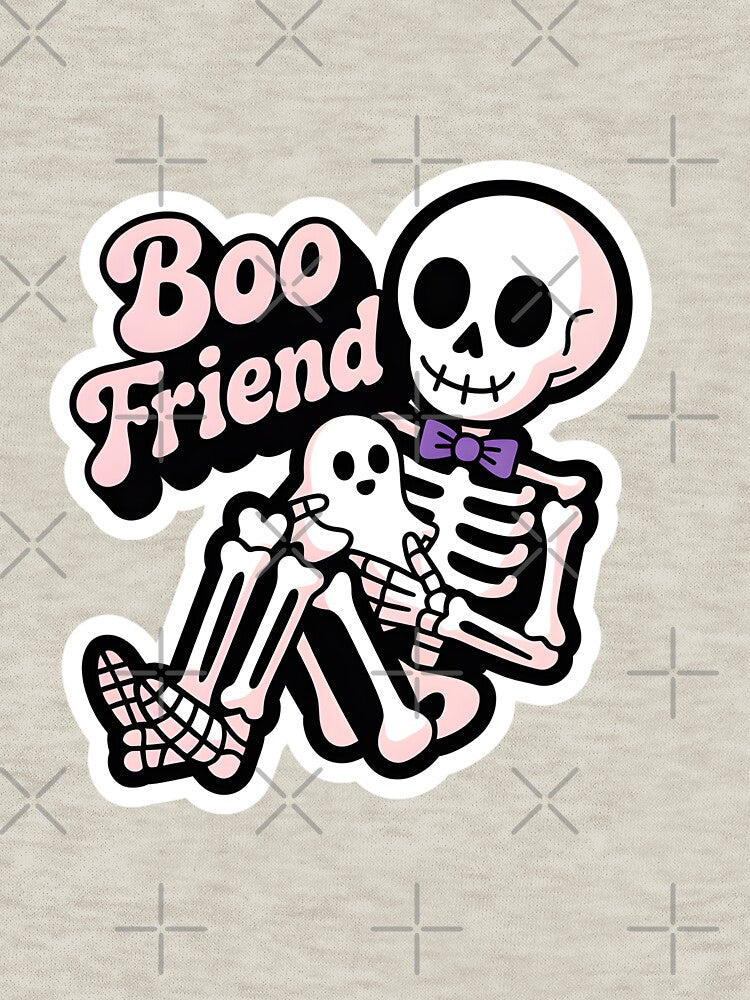 Boo Friend | Skeleton with a cute ghost by Raw Tigers