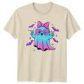 Cute Pastel Ghost Peace Sign Womens Kawaii Halloween Gift For Her Unisex , , , Long Sleeve Tee
