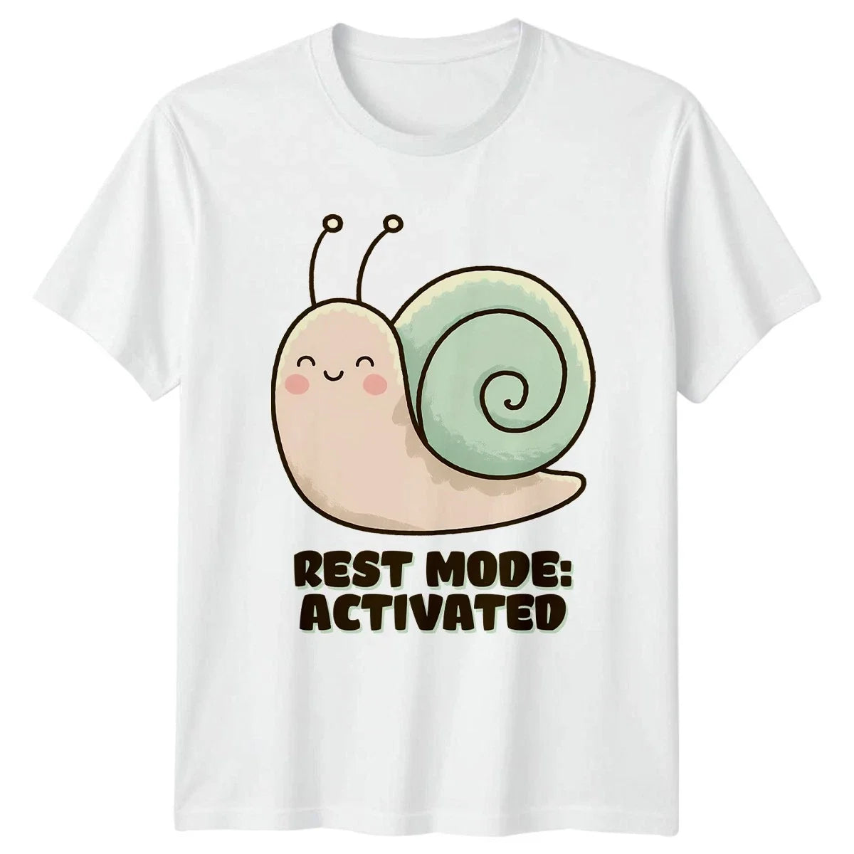 Rest Mode Activated Cute Snail Relaxation Wildlife Birthday Gift Unisex , , , Long Sleeve Tee