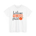 Fall Aesthetic | Autumn Leaves Pumpkin Tee | Welcome to Our Patch Unisex , , , Long Sleeve Tee