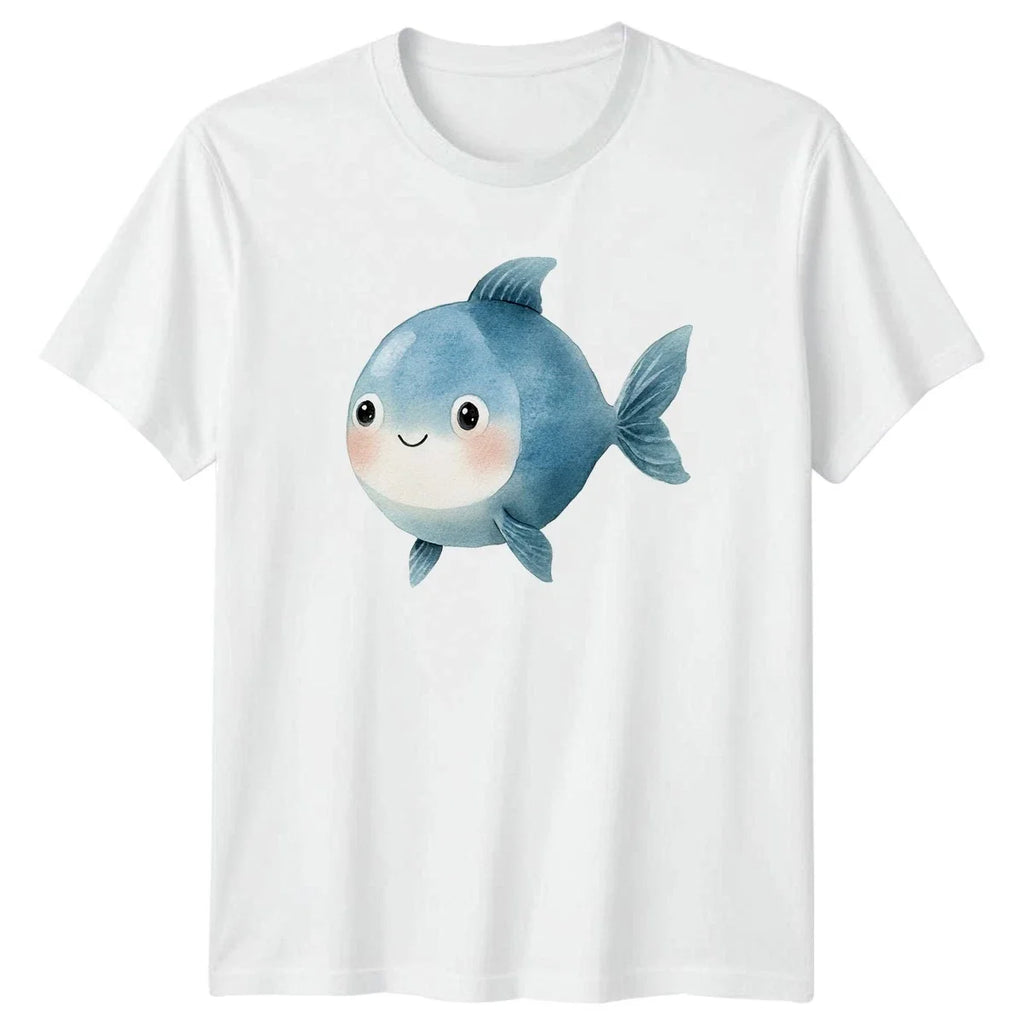 Cute Blue Fish Marine Life Undersea Birthday Gift For Him And Her Unisex , , , Long Sleeve Tee