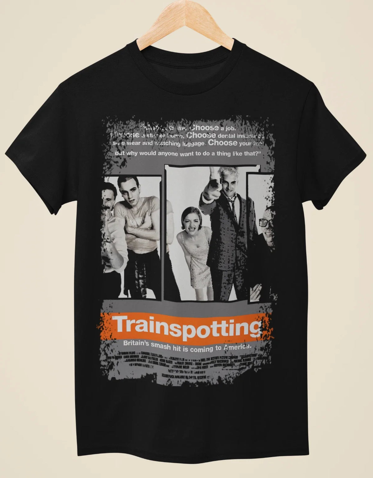Trainspotting - Movie Poster Inspired Unisex Black Unisex , , , Long Sleeve Tee