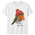 Cute Christmas Robin Bird Winter Wildlife Animals Christmas Gift Unisex , , , Long Sleeve Tee
