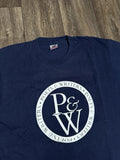 Vintage 80s Poets & Writers Scholars Creative Navy Blue Large Unisex , , , Long Sleeve Tee