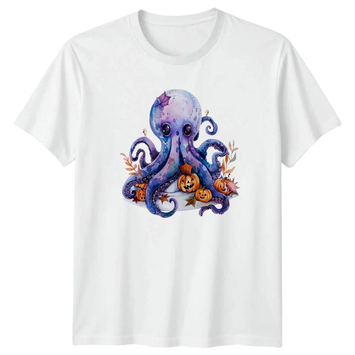 Cute Octopus Pumpkin Underwater Halloween Gift For Him And Her Unisex , , , Long Sleeve Tee