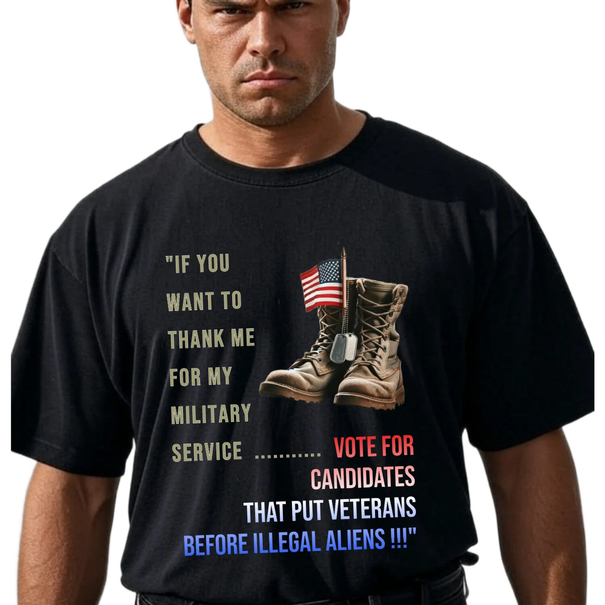 Patriotic Veteran , Military Service Appreciation Tee, Political Voting Unisex , , , Long Sleeve Tee