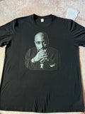 Tupac Shakur Monochrome Smoking Portrait Rap Tee 3XL Unisex , , , Long Sleeve Tee