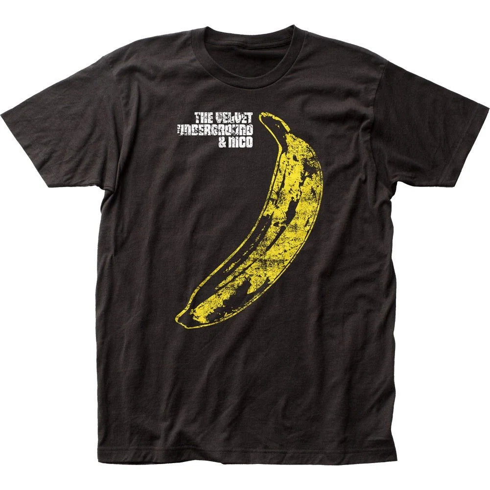 Velvet Underground Distressed Banana Mens T Shirt Music Classic Concert Black Unisex , , , Long Sleeve Tee