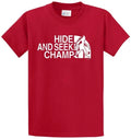 Hide And Seek Champ Cotton Printed Tee Shirt Regular and Big and Tall Sizes Unisex , , , Long Sleeve Tee