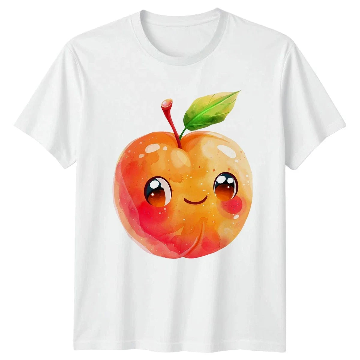 Cute Kawaii Peach Summer Fruit Aesthetic Gift For Him And Her Unisex , , , Long Sleeve Tee