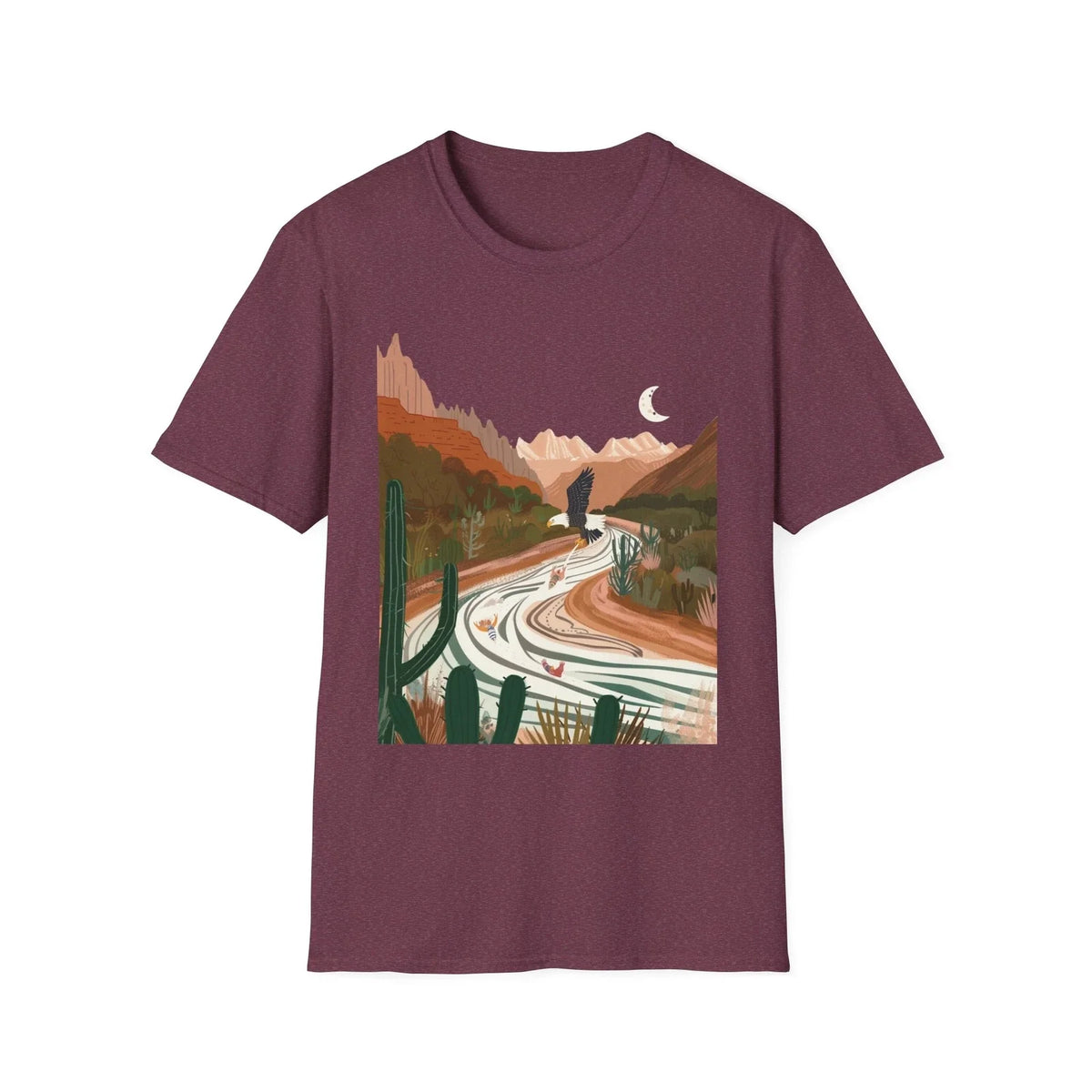 Bald Eagle Desert Fishing Aesthetic Unisex Unisex , , , Long Sleeve Tee
