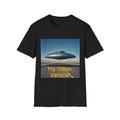 My Other Vehicle Hovering Flying Saucer Unisex Softstyle , UFO, Space Art Unisex , , , Long Sleeve Tee