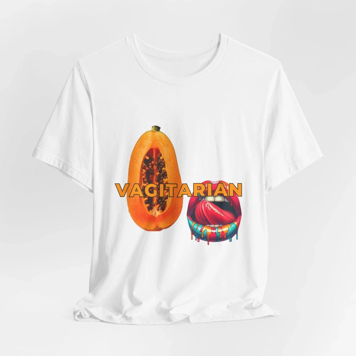 Mens with Funny Sarcastic Sayings "Vagitarian", Creative Humor Design Unisex , , , Long Sleeve Tee