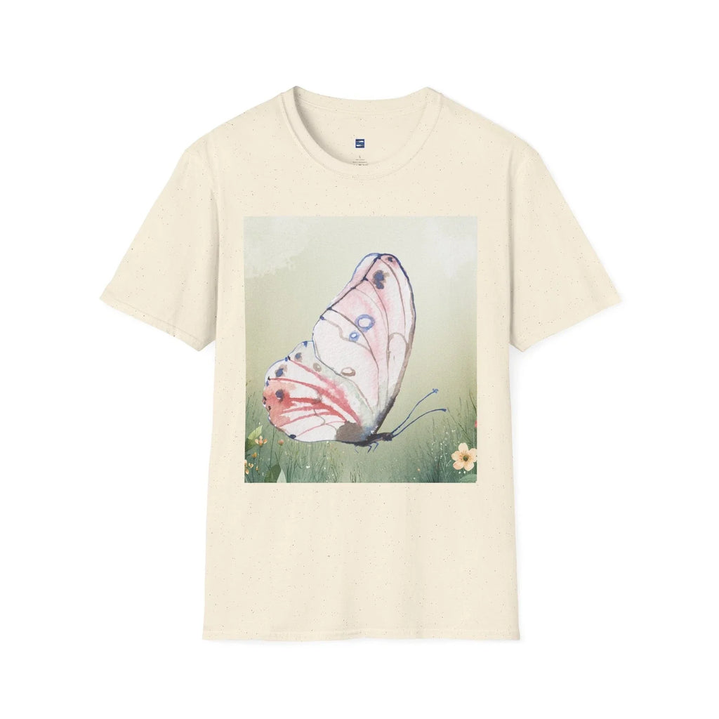 Pink Watercolor Butterfly | Floral Meadow Illustration Unisex , , , Long Sleeve Tee