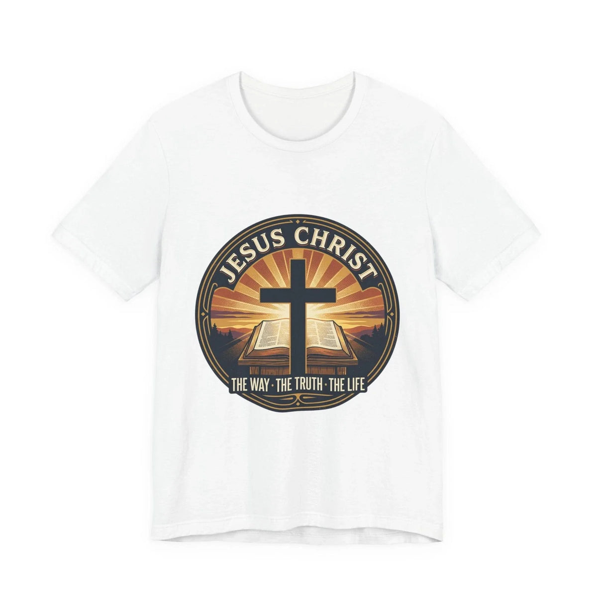 Jesus Cross Sunset Tee | summer aesthetic, retro coastal vibes Unisex , , , Long Sleeve Tee