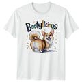 Bootylicious Corgi Dog Cute Animal Pun Graphic Tee Unisex , , , Long Sleeve Tee