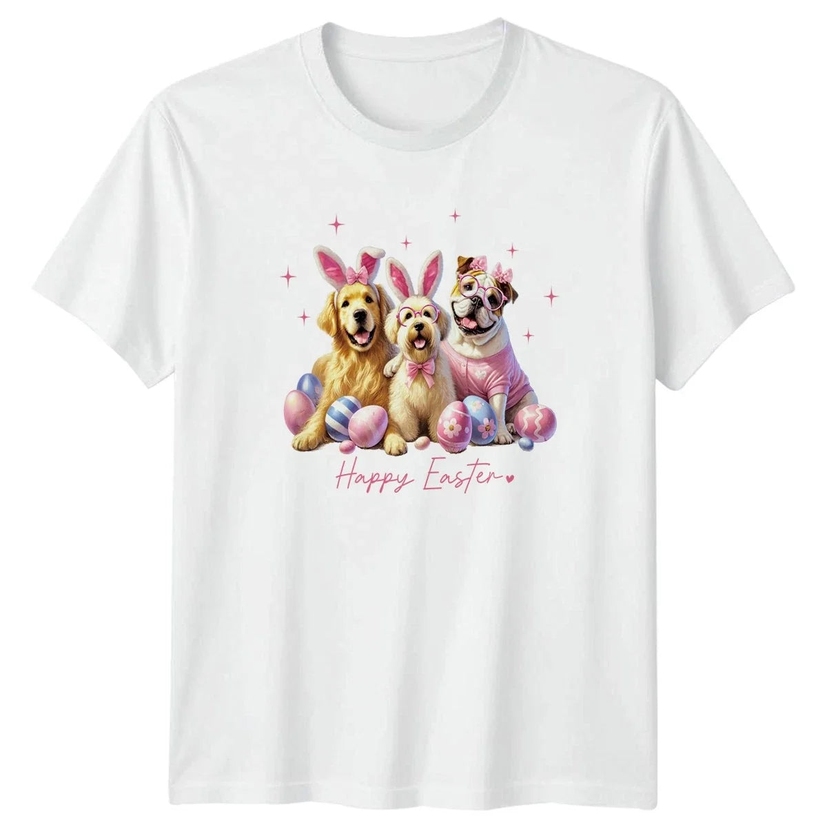 Happy Easter Womens Cute Bunny Dogs Dog Lover Easter Gift For Her Unisex , , , Long Sleeve Tee