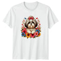 Cute Shih Tzu Dog Portrait With Womens Shih Tzu Dogs Pets Unisex , , , Long Sleeve Tee