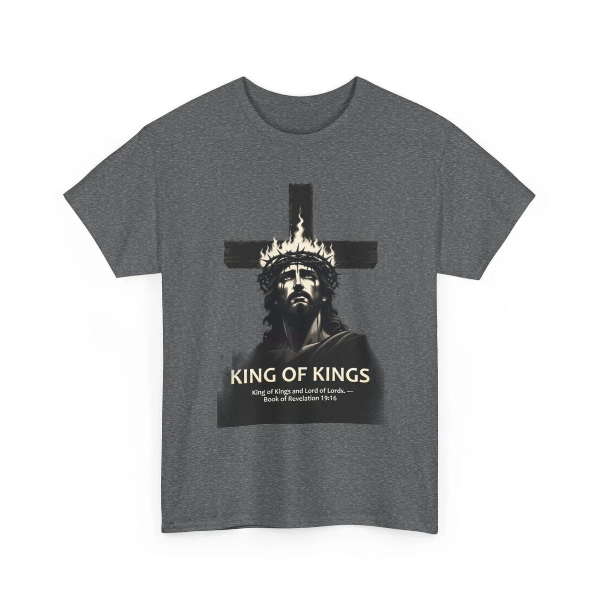 King of Kings Jesus with Cross | Christian Faith Tee Unisex , , , Long Sleeve Tee