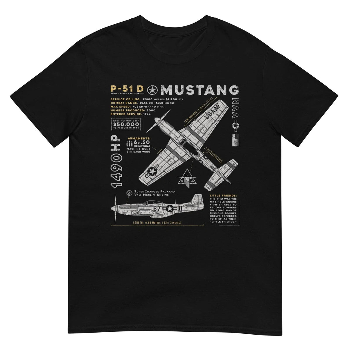 p-51 mustang wwii fighter plane us military aviation design Unisex , , , Long Sleeve Tee