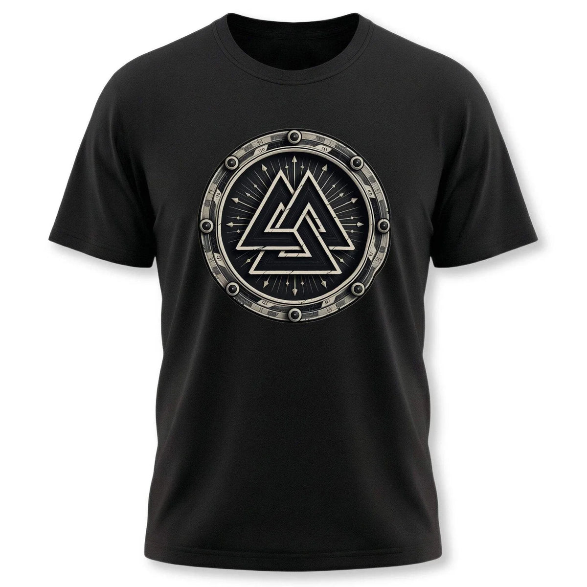 Asgard Symbol Viking | Symbolic Norse Valknut Shield Tee Shirt Unisex , , , Long Sleeve Tee