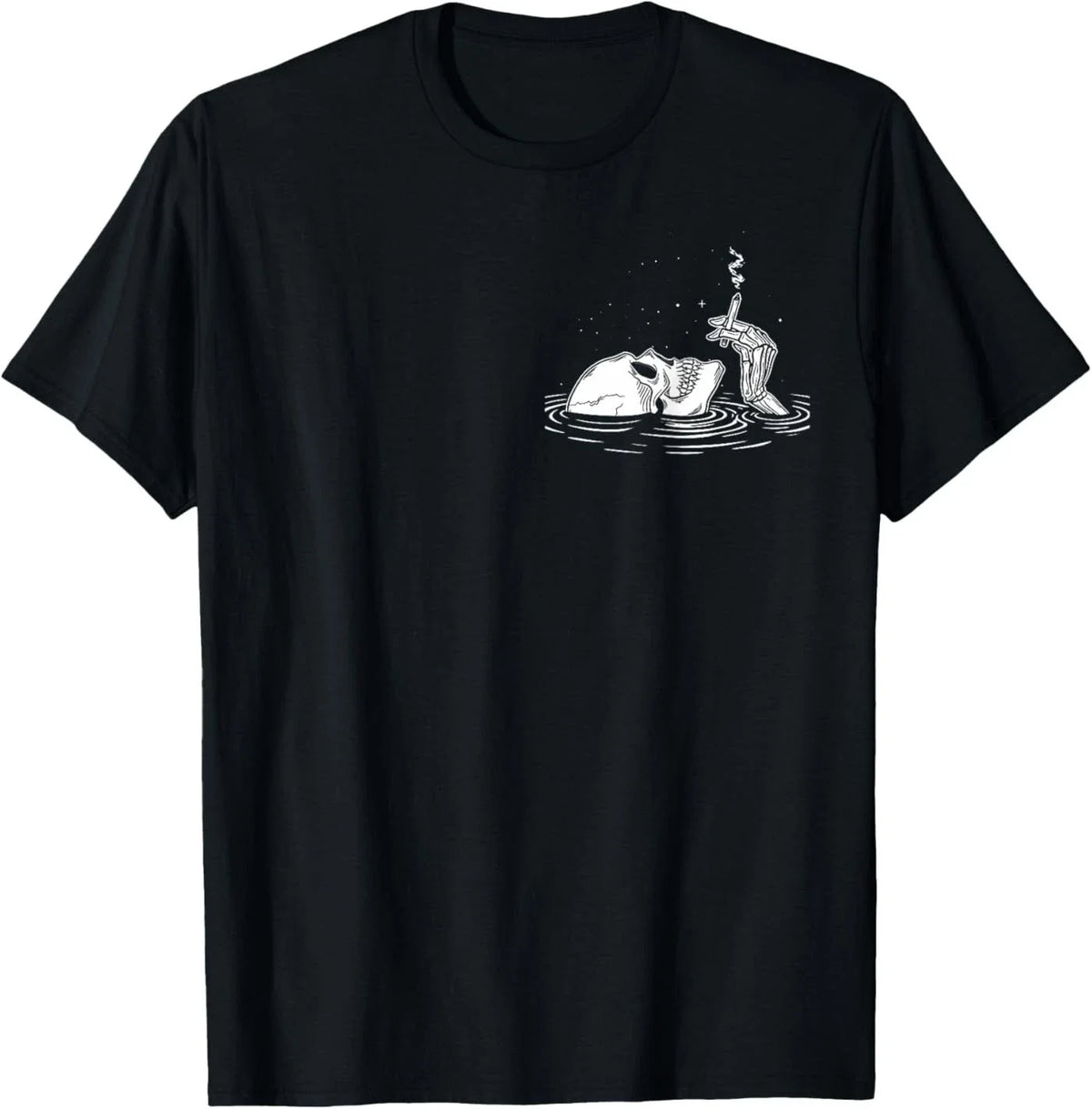 It's All Lies Funny Skeleton Smoking Dark Aesthetic ( 2 Sides ) Unisex , , , Long Sleeve Tee