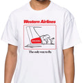 Western Airlines - The Only Way To Fly - Men's White Cotton Unisex , , , Long Sleeve Tee