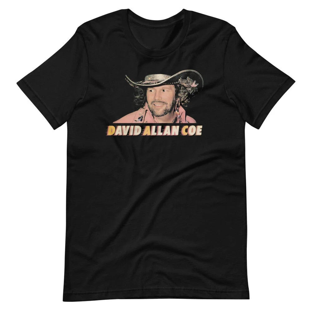 DAVID ALLAN COE Fan Art Black Tee Short-Sleeve Unisex Unisex , , , Long Sleeve Tee