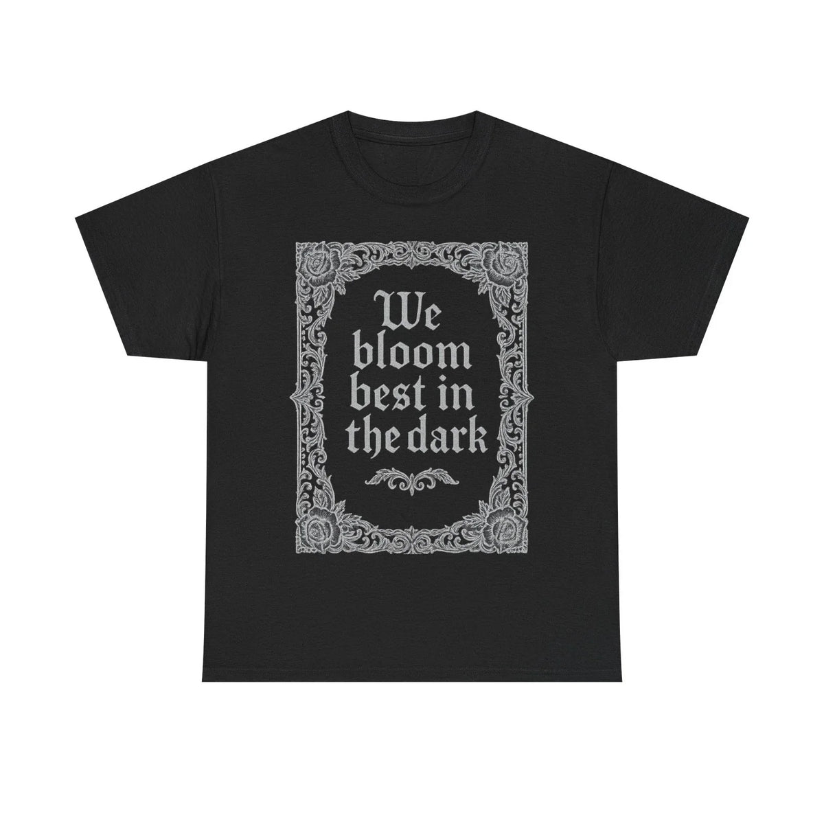 Gothic Floral Tee, Dark Aesthetic Shirt, Motivational Graphic Tee Unisex , , , Long Sleeve Tee