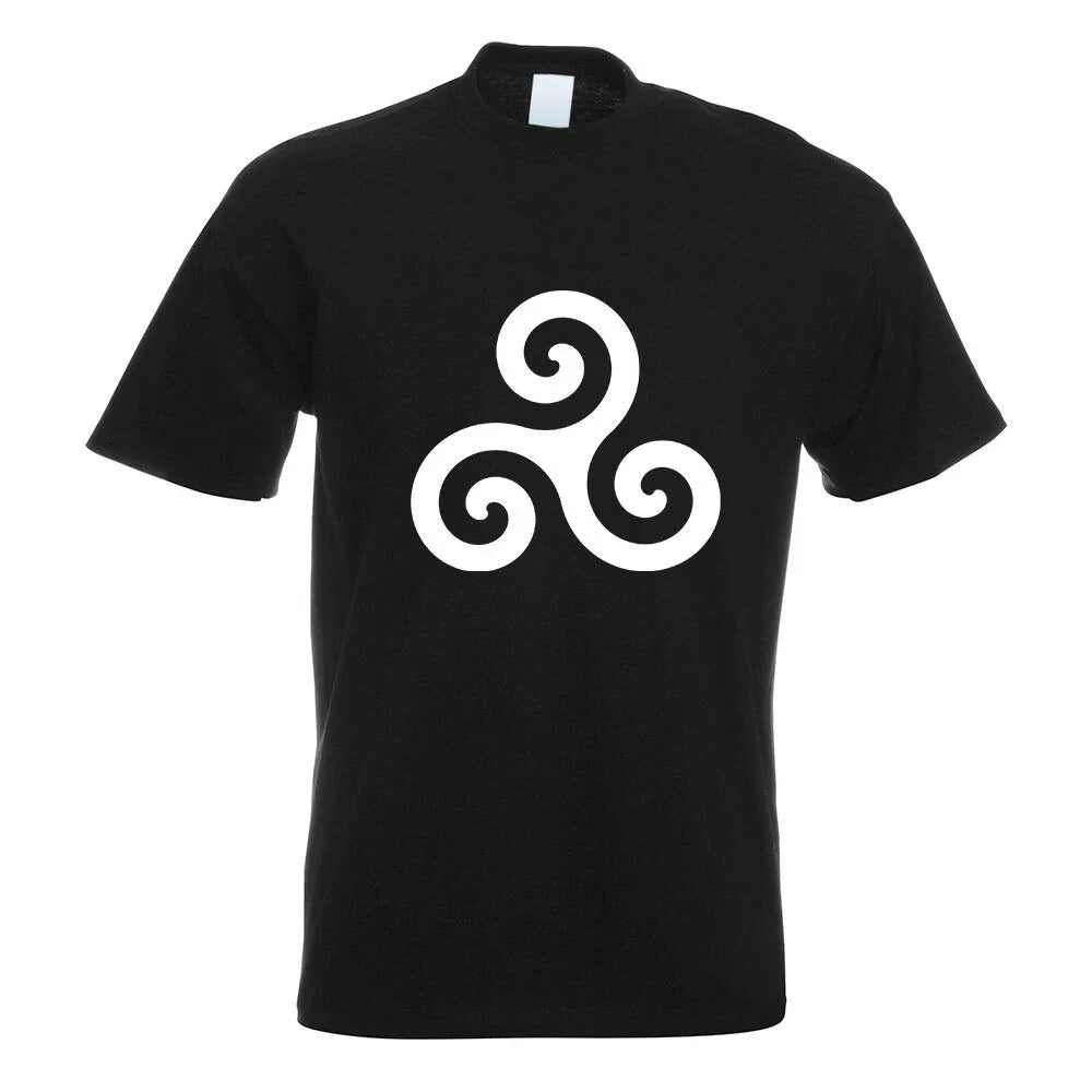 Triskele motif printed fun shirt design print Unisex , , , Long Sleeve Tee