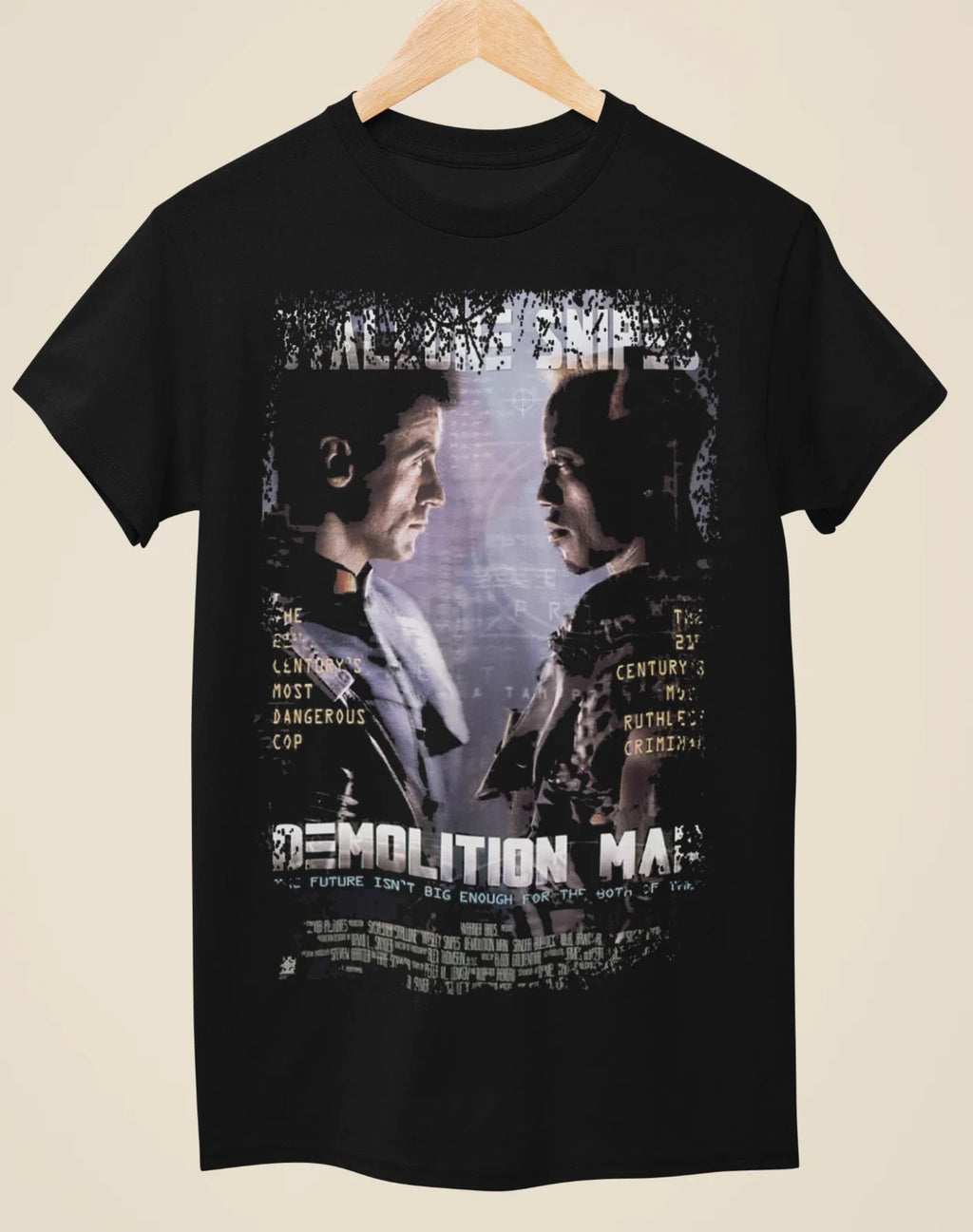 Demolition Man - Movie Poster Inspired Unisex Black Unisex , , , Long Sleeve Tee