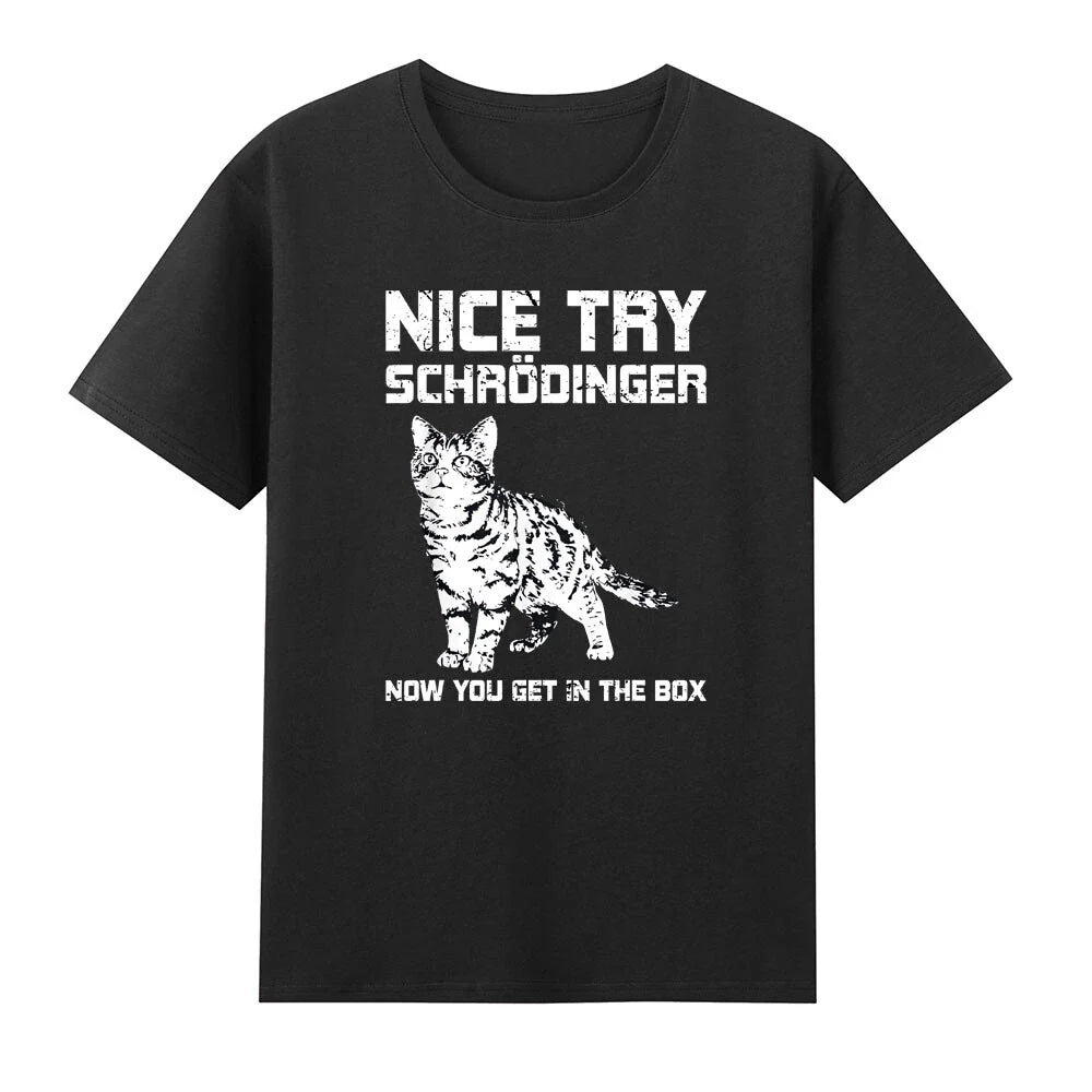 Science Cat Nice Try Schrödingers Now You Get In The Box Unisex , , , Long Sleeve Tee