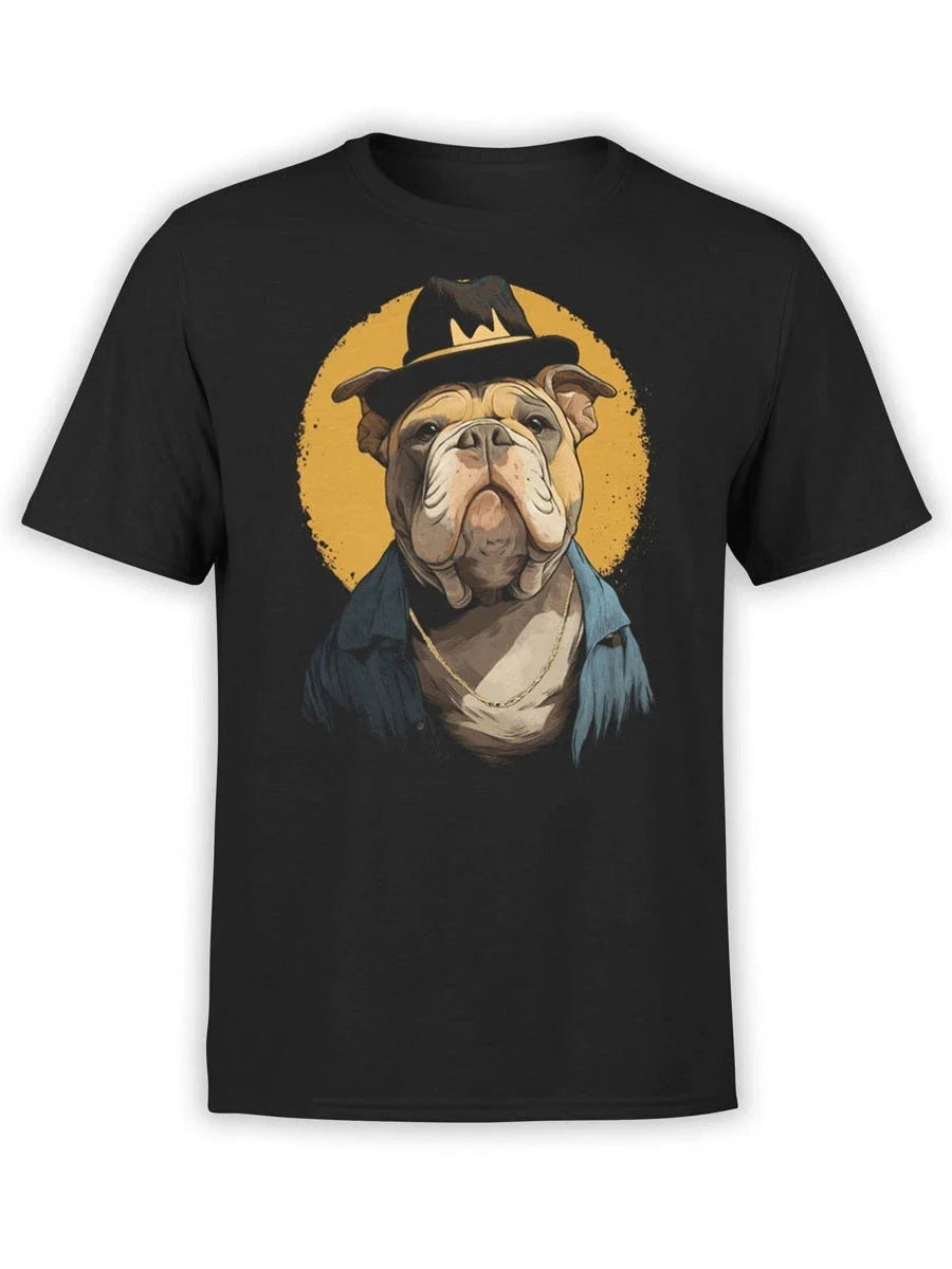 FANTUCCI Boss Bulldog | Cool Dog Graphic Tee | Unisex Unisex , , , Long Sleeve Tee