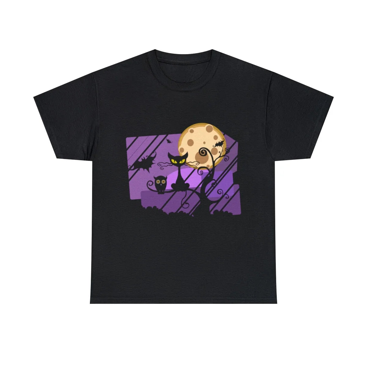 Happy Halloween Cat Graphic Tee Shirt, S-5XL Unisex , , , Long Sleeve Tee