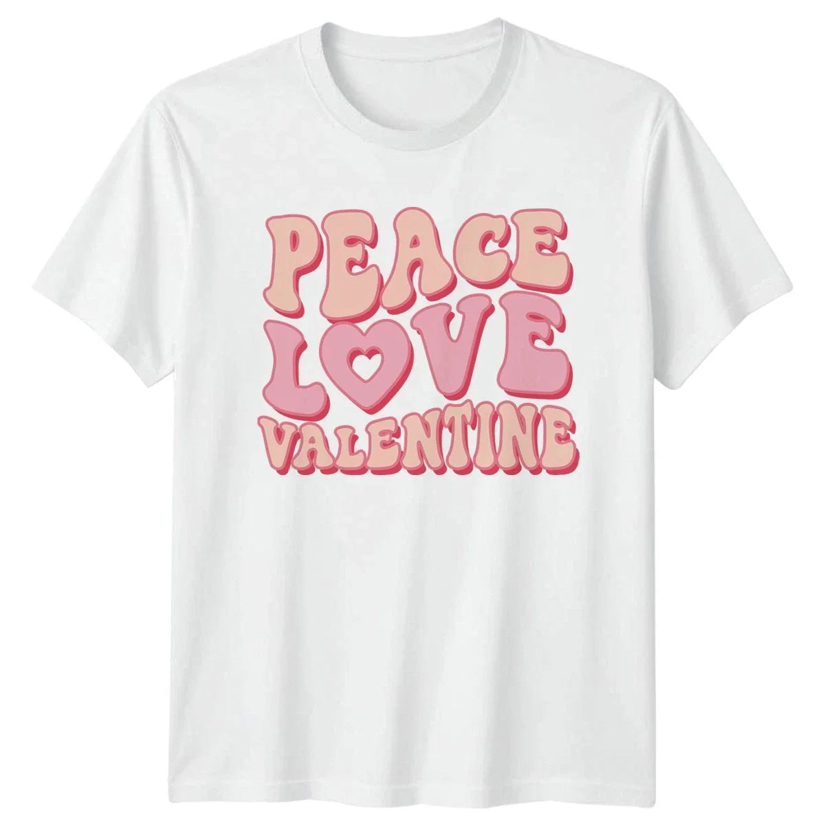 Peace Love Valentine Retro Aesthetic Valentines Day Unisex , , , Long Sleeve Tee