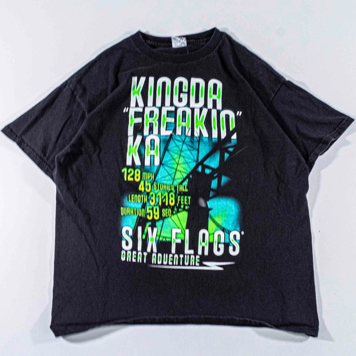 Six Flags Kingda Ka Freakin Large Y2K Great Adventure Coaster VTG Unisex , , , Long Sleeve Tee