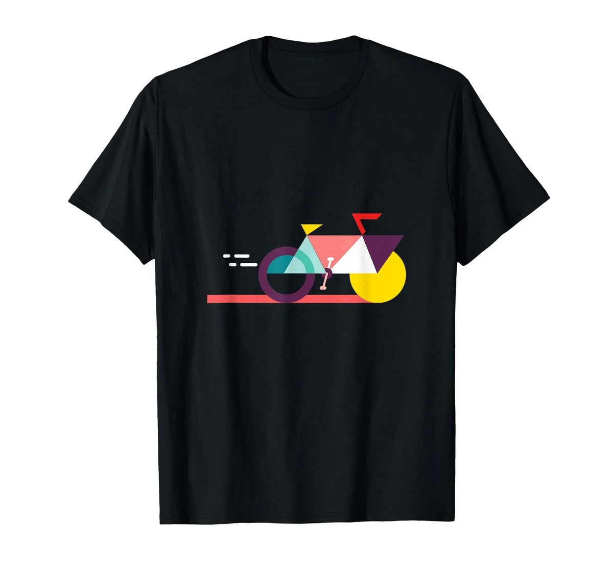 Geometric Bicycle Racing Minimalist Abstract Design Unisex , , , Long Sleeve Tee