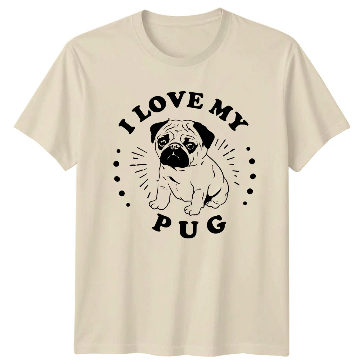 I Love My Pug , Cute Dog Graphic Tee, Pet Lover Gift Unisex , , , Long Sleeve Tee