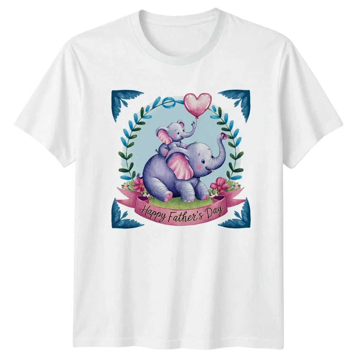 Happy Father's Day Elephant , Cute Dad Unisex , , , Long Sleeve Tee
