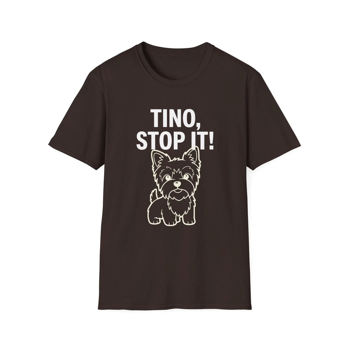"Tino, Stop It!" Cute Yorkie Dog Graphic Tee Unisex , , , Long Sleeve Tee