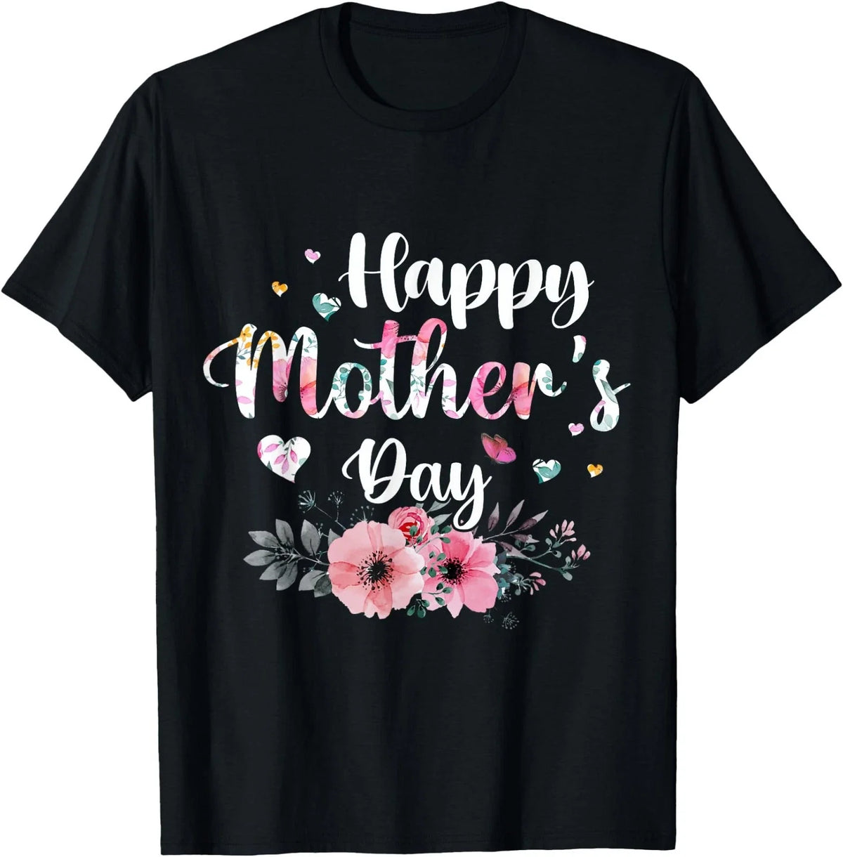 Happy Mother's Day 2026 Cute Floral for Women Mom Grandma Unisex , , , Long Sleeve Tee