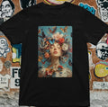 Floral Butterfly Woman – Surreal Art Graphic Tee Fantasy Aesthetic Shirt Unisex , , , Long Sleeve Tee