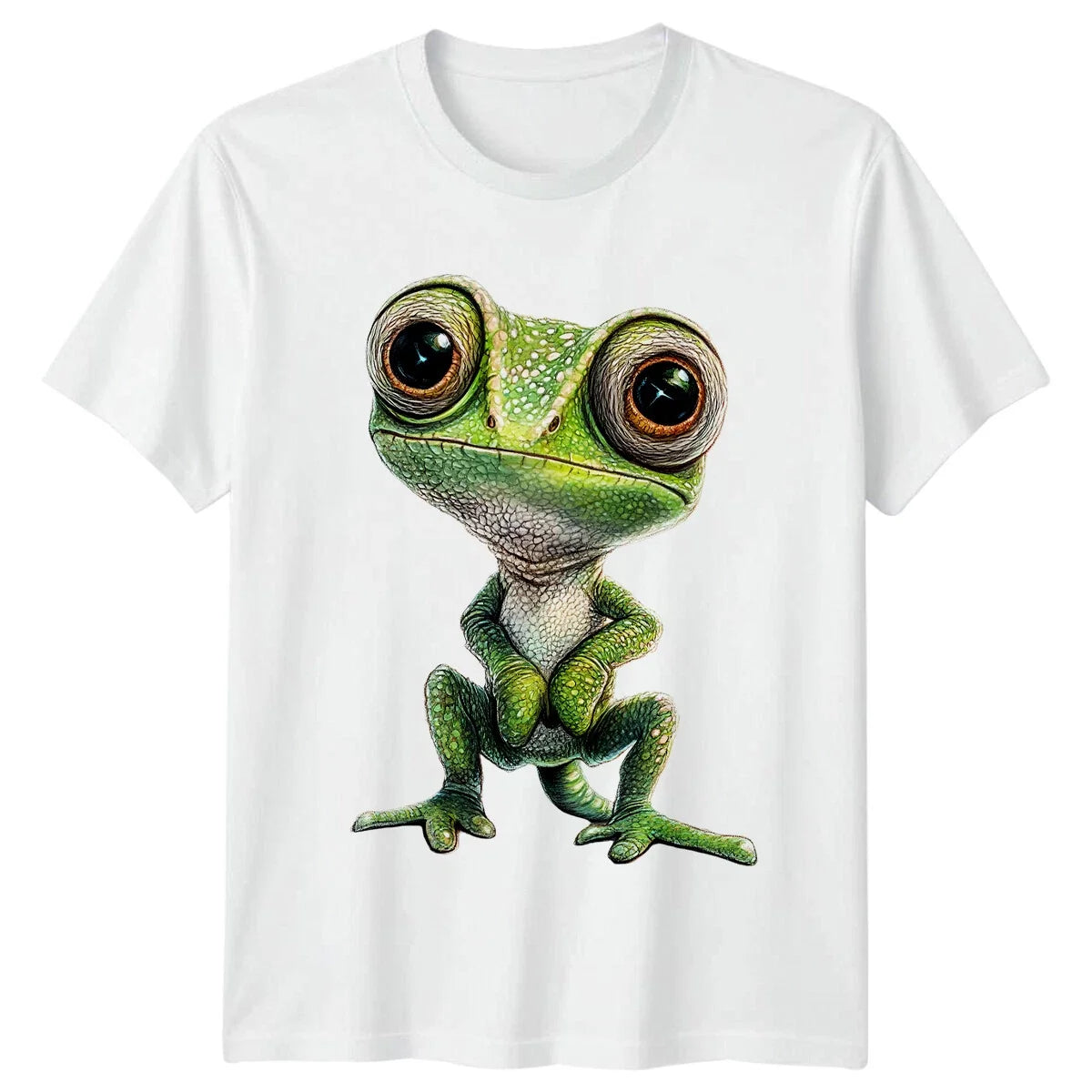 Cute Chameleon Reptile Animals Mens Womens Tee Graphic Unisex Top Unisex , , , Long Sleeve Tee
