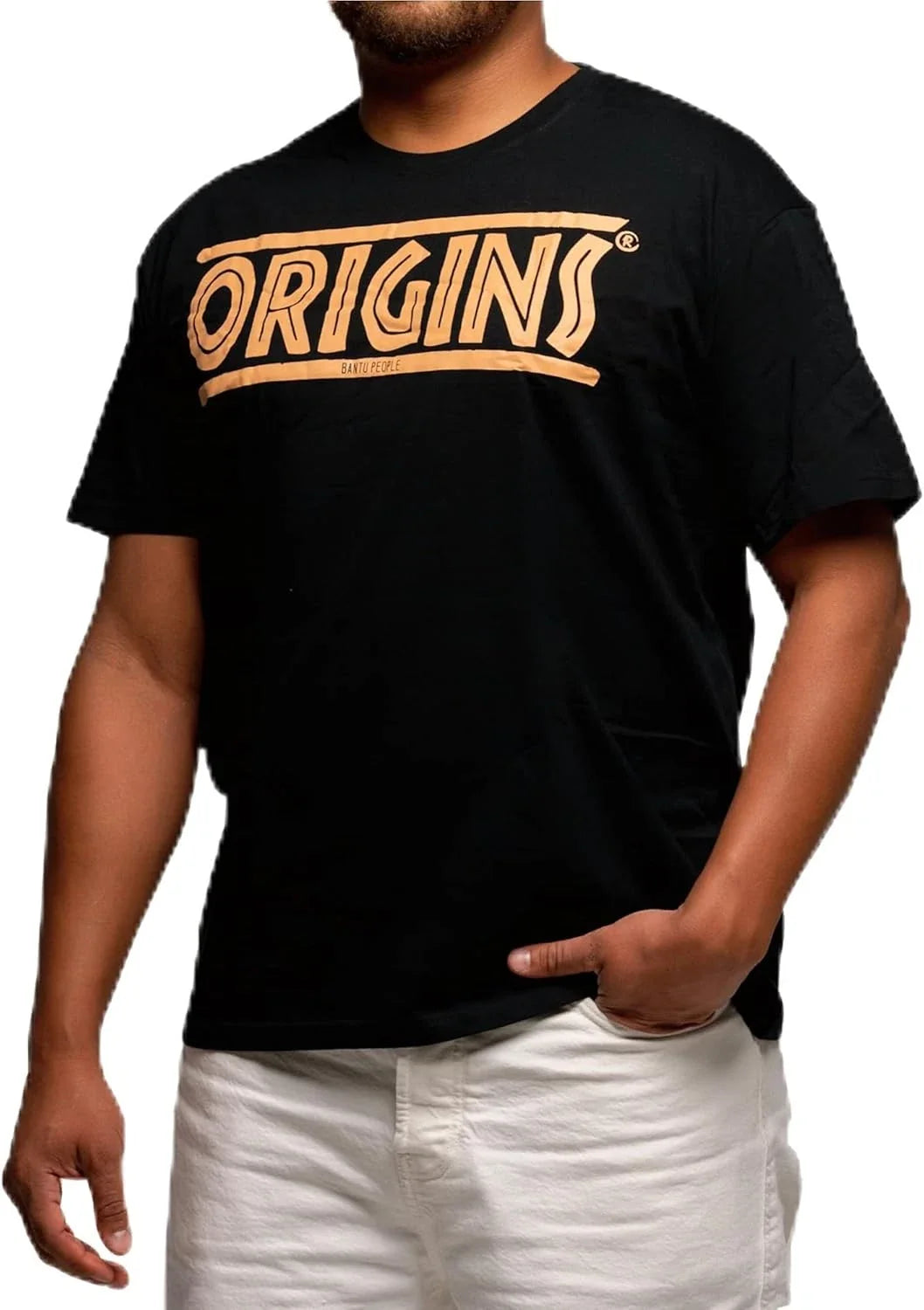 Origins Men's Black Graphic Tee | Rooted Identity | 100% Cotton Minimalist Unisex , , , Long Sleeve Tee