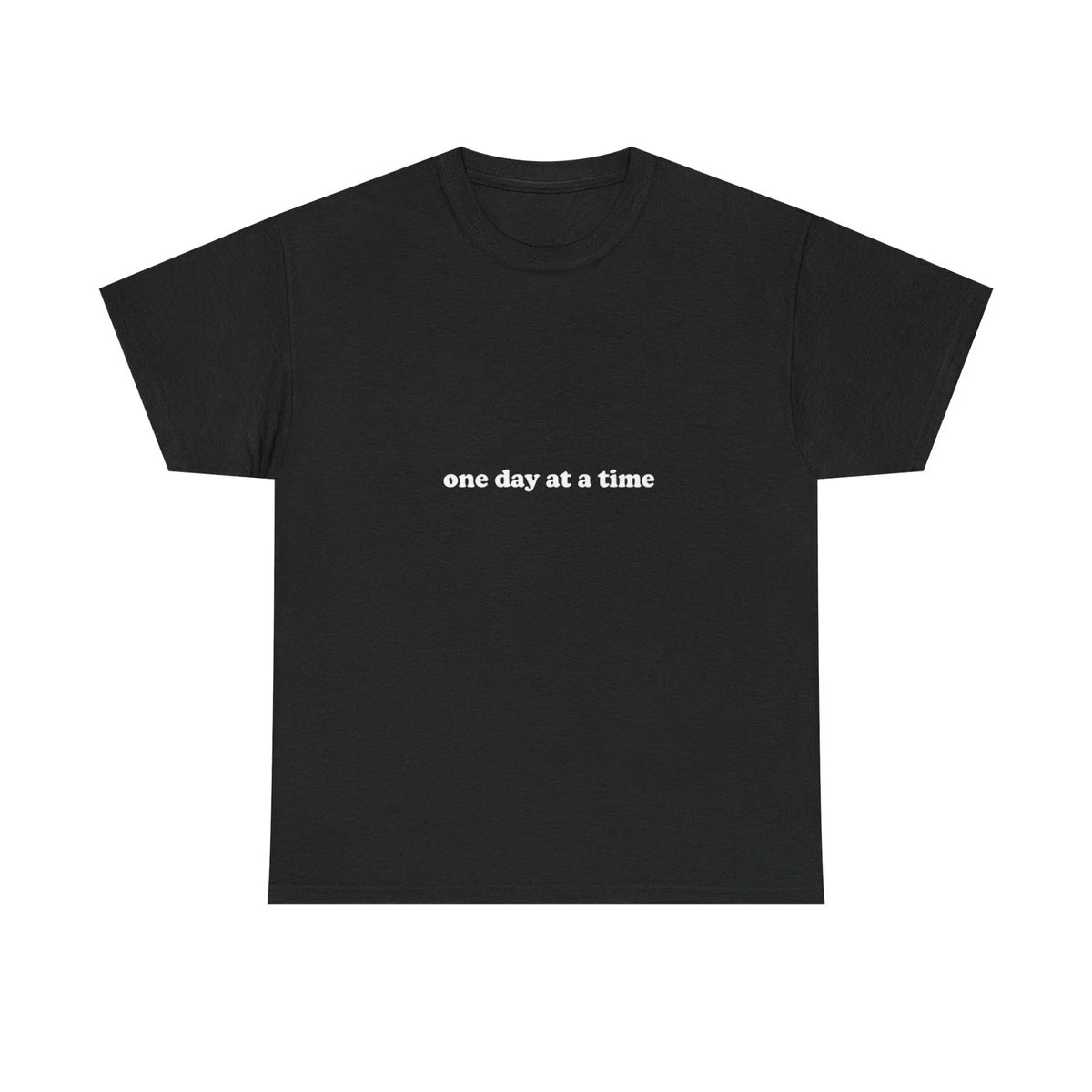 one day at a time Tee | Minimalist Typography Mental Health Shirt Unisex , , , Long Sleeve Tee